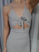 Sukienka prążkowana na lato maxi M