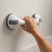 Uchwyt łazienkowy z przyssawkami 40 cm – montaż bez wiercenia, od ręki