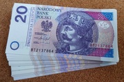 20 ZŁOTYCH UNC BANKNOTY 20 ZŁ 2016 SERIA BT UNC