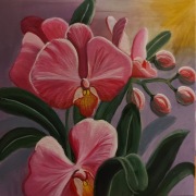 Storczyk- obraz ręcznie malowany