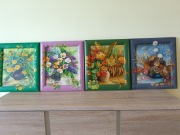 Obrazy "Cztery pory roku,w bukietach"