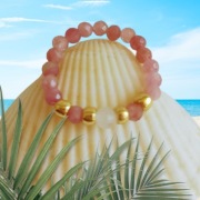 Pierścionek Turmalin i Kamień księżycowy