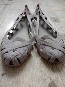 Balerinki damskie w kolorze szarym 