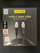Nowy kabel PISEN USB4 USB-C 240W PD3.1 40Gb/s 1m