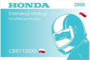 HONDA CBR 1100 XX SUPER BLACKBIRD 2000r INSTRUKCJA UZYTKOWNIKA j.POLSKI