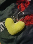 Brelok zawieszka Limonkowy Serce