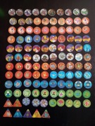 Pokemon Tazo 115 sztuk master flesh tri duo zapper pudełka