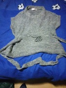 Bezrękawnik wełniany szary