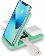 Bezprzewodowa stacja ładująca EXW, składana do iPhone 3w1