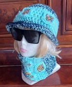 Szydelkowy komplet dla pań 