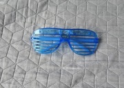 Okulary neonowe, imprezowe, niebieskie na baterie