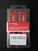 Pamięć RAM  Fury Hyperx czerwone 16GB (2x8GB) DDR3 1600 Mhz