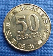 Moneta Litwa 50 centów 1999