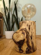 Drewniana lampka handmade 
