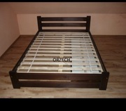 Łóżko podwójne drewniane Anabel 120x200 ze stelażem