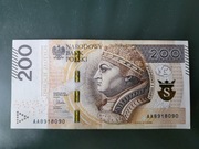 Banknot 200 zł seria AA