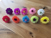 Kwiaty z bibuły krepiny do palm wielkanocnych i stroików - rękodzieło.