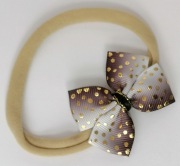 Opaska do włosów na głowę kokardka wesele roczek urodziny kropeczki