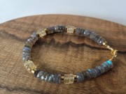 Bransoletka labradoryt i cytryn