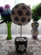 Srebrne drzewko, stroik na Dzień Babci rękodzieło