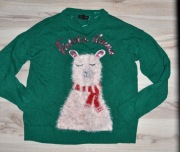 3* Świąteczny sweter lama alpaka M/L