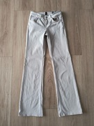 H&M * beżowe spodnie flare dzwony rozszerzane nogawki * 36 S