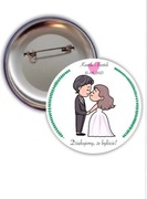 100 szt. PRZYPINKA ŚLUBNA (3,2 cm)