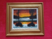 Stary obraz na płótnie Henning Damgaara