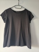 Sinsay, Czarny T-shirt damski w bardzo dobrym stanie, rozmiar S