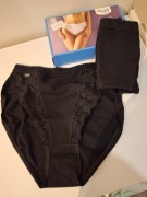 Sloggi majtki Cotton Chic Tai czarne 2 szt M