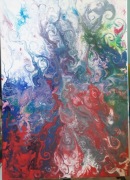 A.Maj. DUŻY OBRAZ 70x50 pouring obraz wylewany