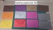 Koperty papierowe kolorowe zestaw do zaproszeń kartki