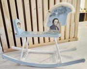 Konik na biegunach-nieużywany, handmade i decoupage, inspirowany Chopinem