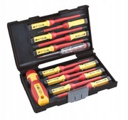 HOGERT IZOLOWANE WKRĘTAKI ŚRUBOKRĘTY ELEKTRYCZNE 13szt DLA ELEKTRYKA 1000V