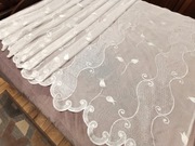 Piękna biała firana gotowa 280x140 szeroka duże okno firanka żakard etamina