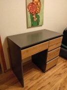 Biurko antracyt dąb craft 