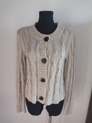 Uroczy szary sweter rozpinany Gina 36