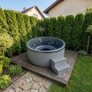 BALIA OGRODOWA | wkład czarny z brokatem | 200cm | OD RĘKI