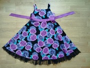 ELEGANCKA SUKIENKA W RÓŻE NA PODSZEWCE ROZMIAR 110