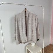 Sweter sweterek 42 xl kardigan merino kaszmir szary 