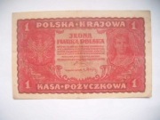 POLSKA Banknot 1 Marka Polska 1919 r. seria AZ