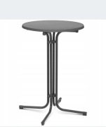 STOLIK BAROWY STÓŁ SKŁADANY GASTRONOMICZNY śr. 80 cm wys. 110 cm SZARY