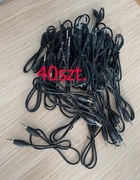 Kabel AUX 3.5mm - 3.5mm/ 4-pola, przewód 50cm - pakiet 40szt. JACK-JACK