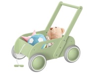 Chodzik pchacz drewniany dla dzieci regulacja prędkości HOMEKOL zielony