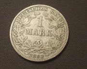 Moneta 1 Marka 1883 rok mennica J, Niemcy, srebro