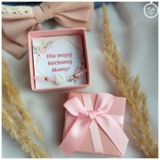 Bransoletka dla mamy, prezent na Dzień Matki z dedykacją kwarc masa perłowa