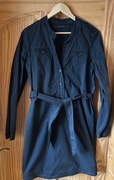 TOMMY HILFIGER DENIM sukienka szmizjerka /8/ granat