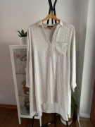 Długa koszulowa sukienka z wiskozy plus size