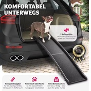 Składana rampa dla psa 156x40 cm czarna 90 kg