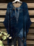 Tunika bluzka granatowa w dużym rozmiarze r. 54-58